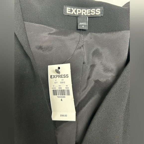 NWT Express Black High Low Blazer Womens 4​ - Picture 3 of 11